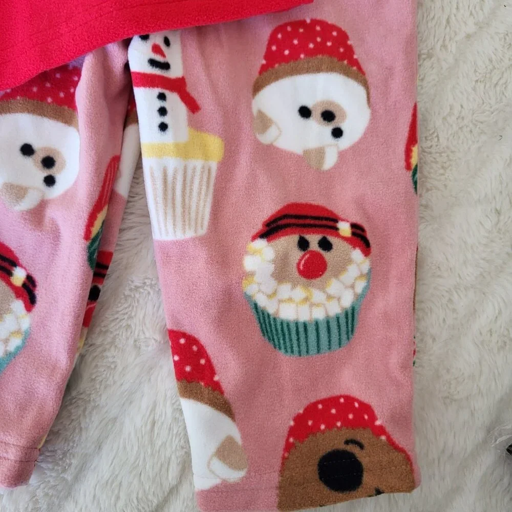 Carter's Just One You Christmas Pajamas Baby 12 Months‎  Red Pink Fleece...